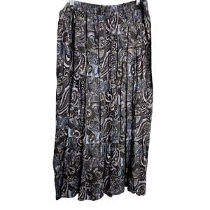 Sag Harbor Women’s Paisley Print‎ Skirt – Size XL Pockets